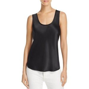 Vince Silk Scoop Neck Tank, Black, Medium